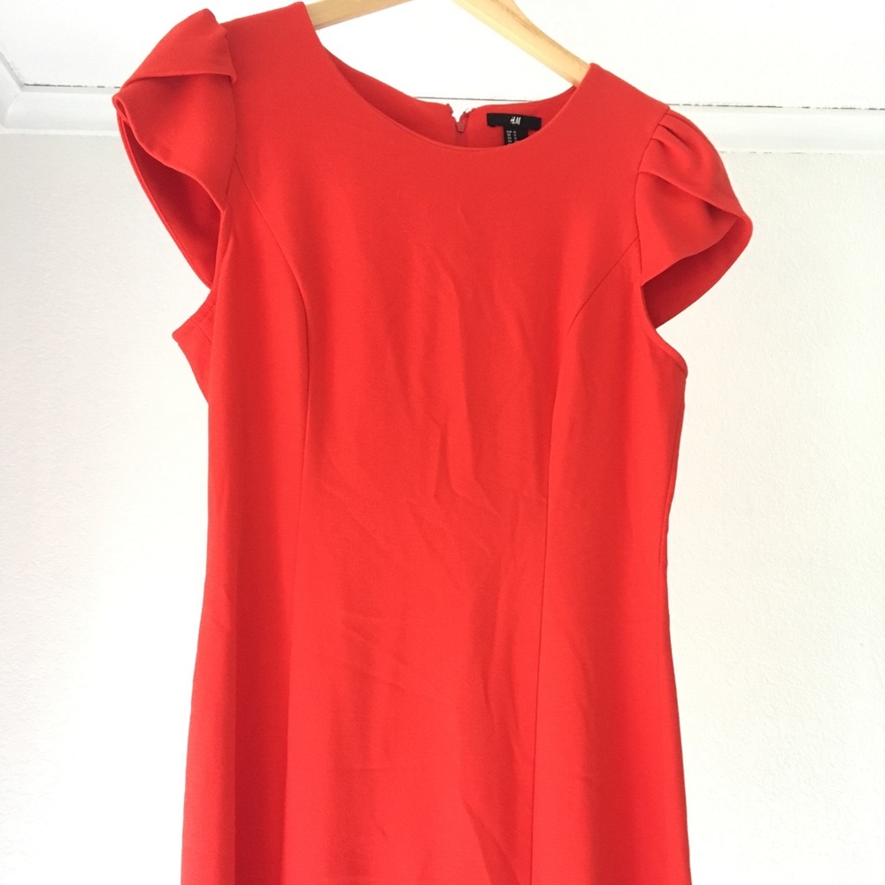 Red H&M galaxy style dress